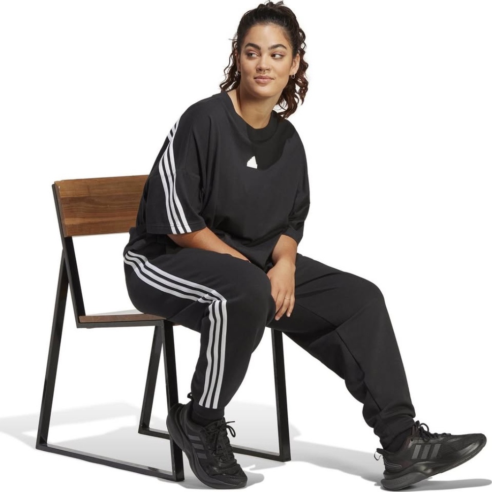 BRAND NEW women plus size adidas future icon 3 stripes regular pants size 1X